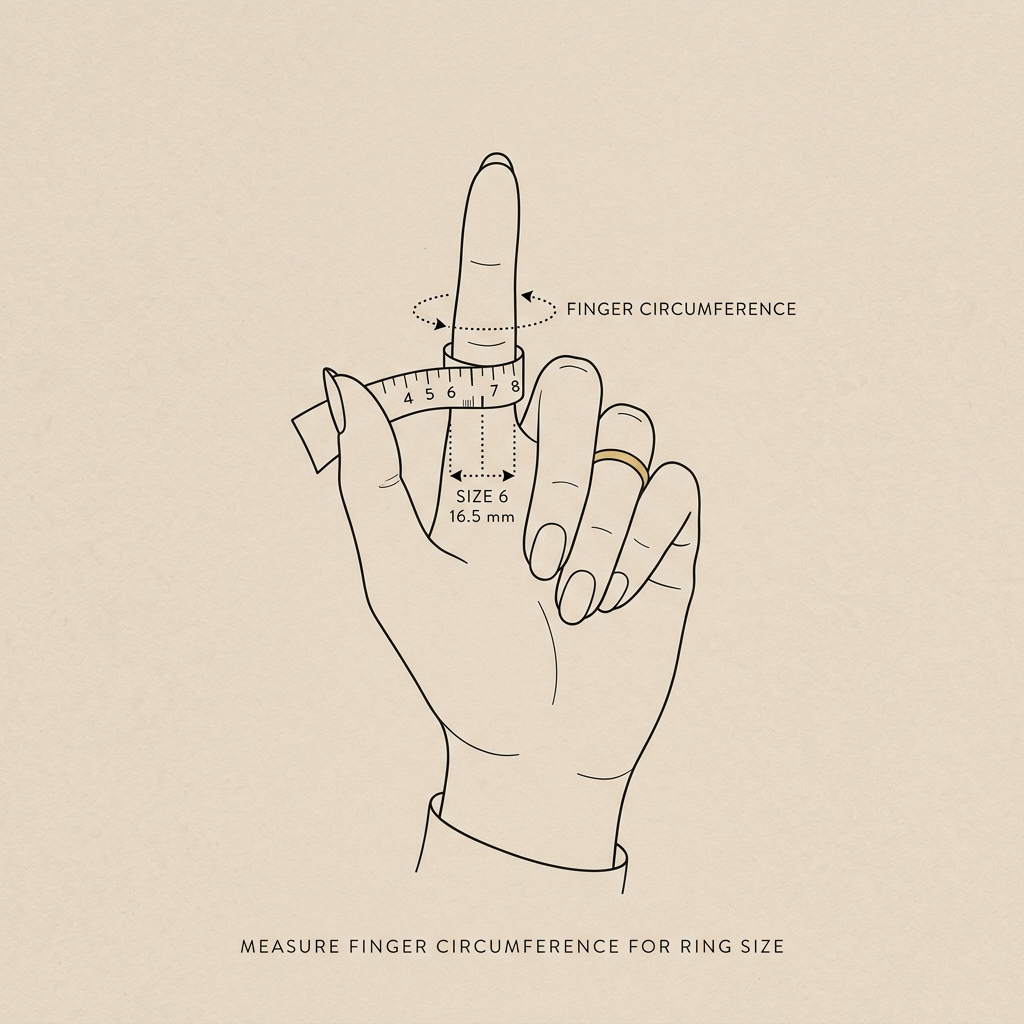 Finger Measuring Guide Illustration